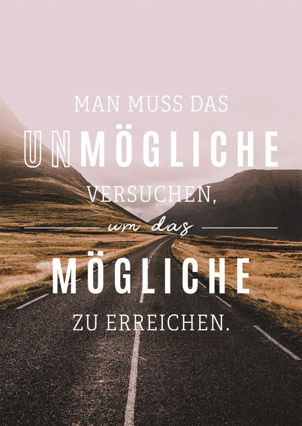 DAS UNMÖGLICHE VERSUCHEN