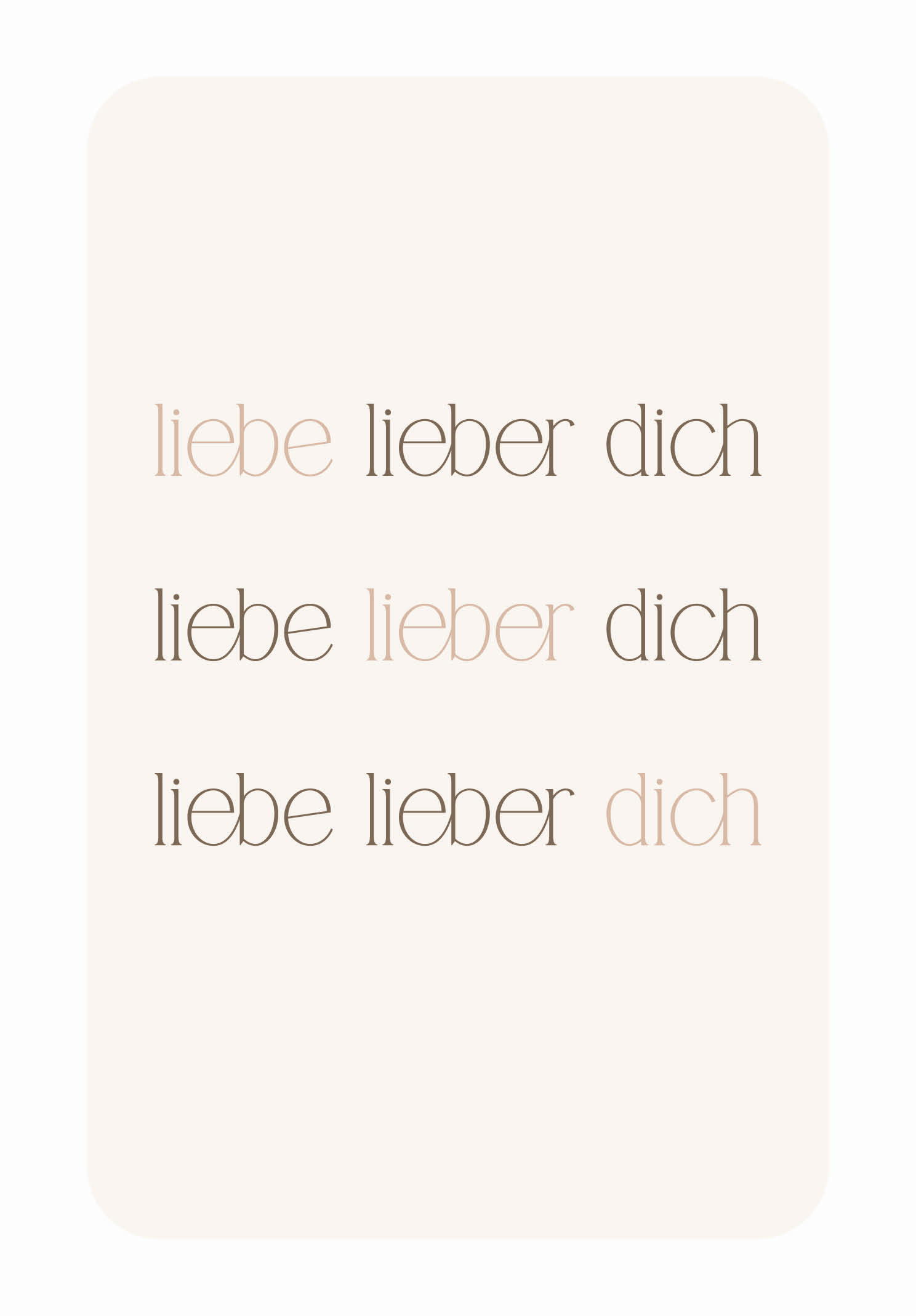 Liebe Lieber Dich