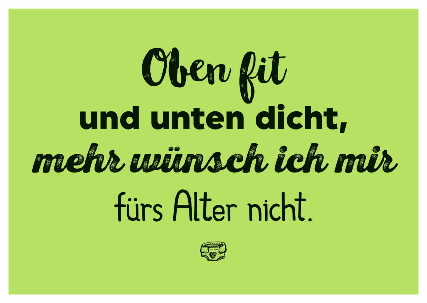 OBEN FIT UND UNTEN DICHT