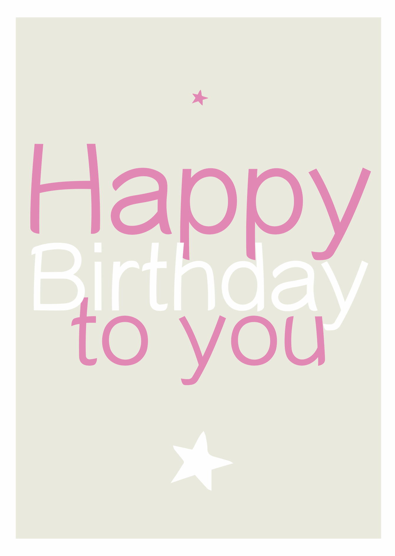 HAPPY BIRTHDAY TO YOU PINK