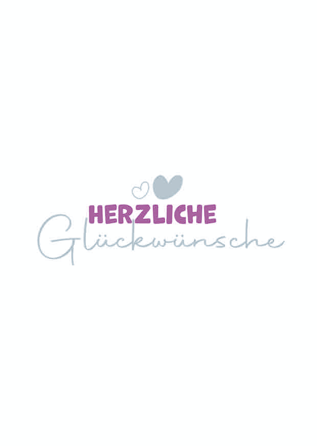 HERZLICHEN GLÜCKWUNSCH HERZEN