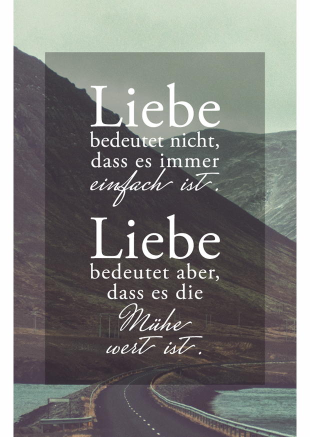 LIEBE BEDEUTET NICHT, DASS ES IMMER ... - MAGNETE