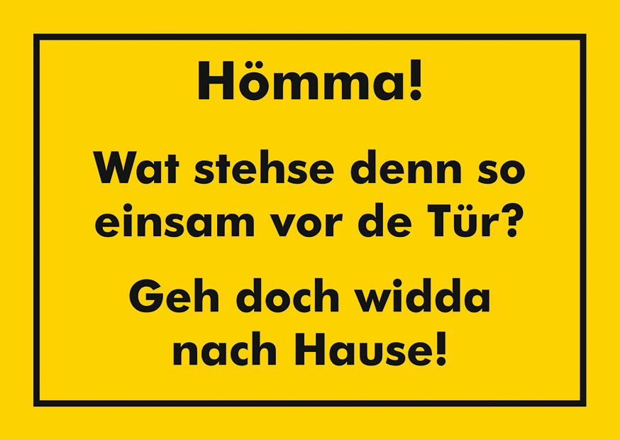 HÖMMA. EINSAM VOR DER TÜR