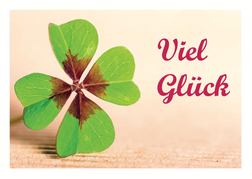 VIEL GLÜCK KLEEBLATT
