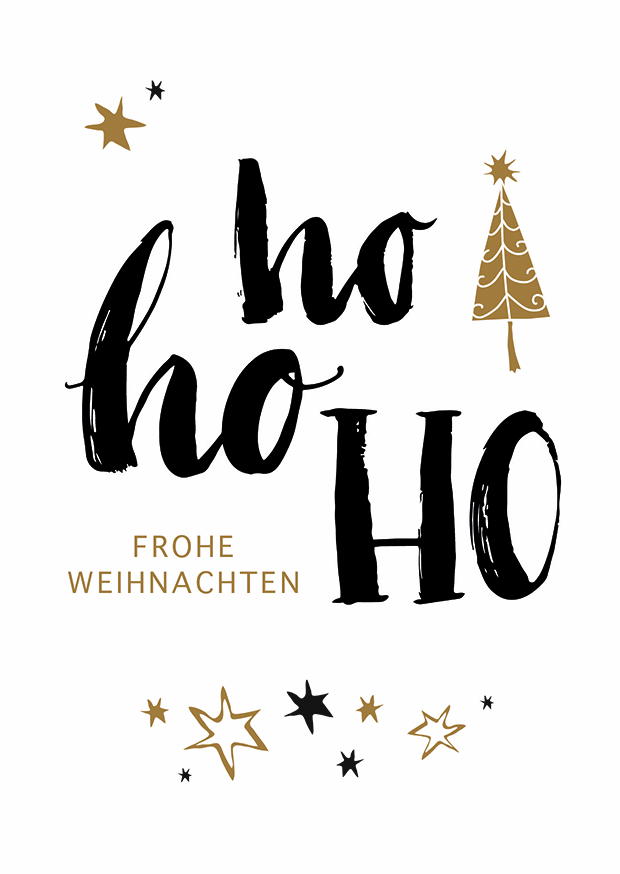 HO HO HO FROHE WEIHNACHTEN
