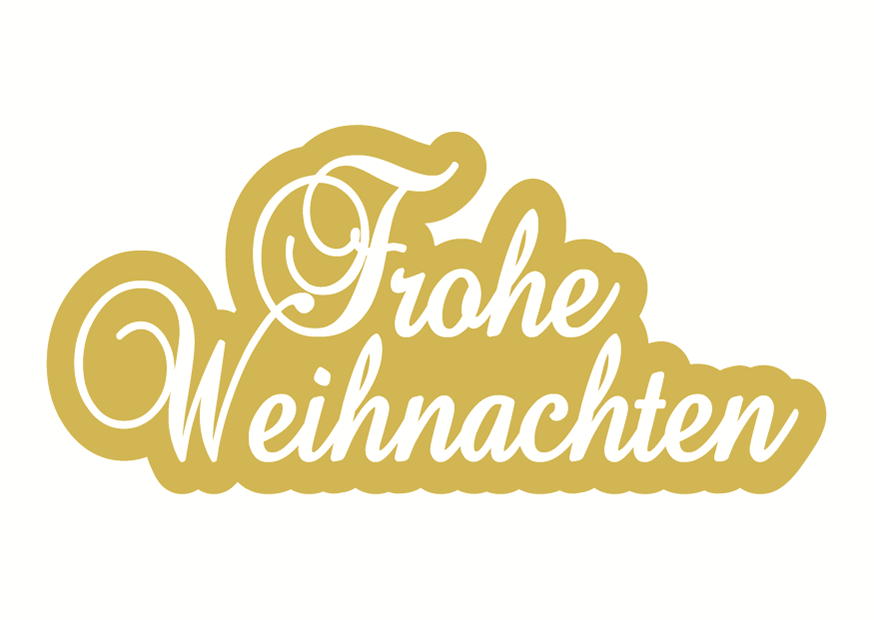 Frohe Weihnachten Gold