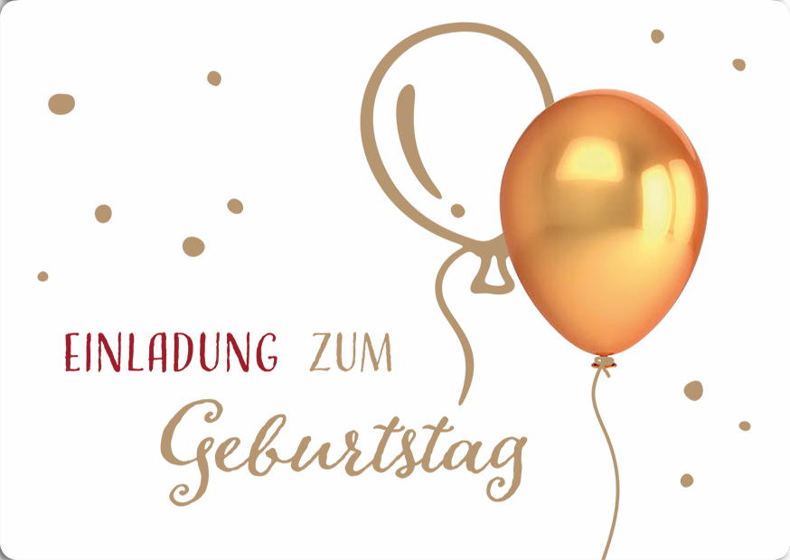 GK MEHRSTÜCKPACKUNG EINLADUNG ZUM GEBURTSTAG BALLO