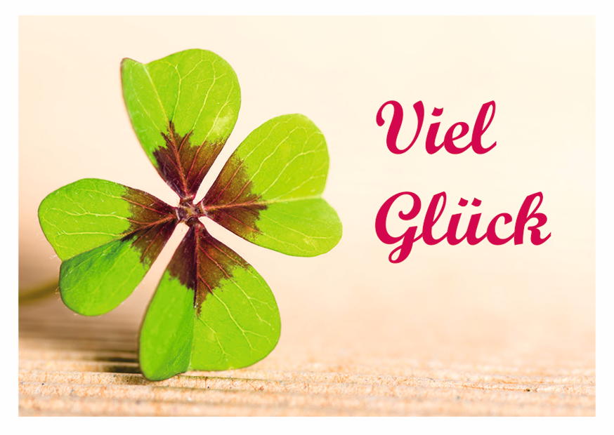 VIEL GLÜCK KLEEBLATT