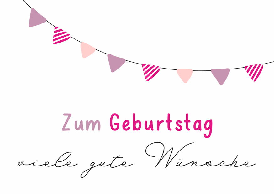 Zum Geburtstag Wimpelkette