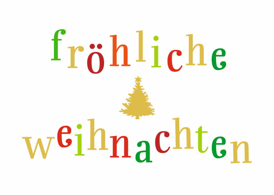 Fröhliche Weihnachten Gold