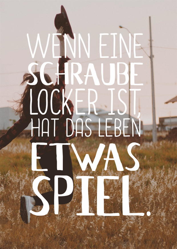 EINE SCHRAUBE LOCKER IST