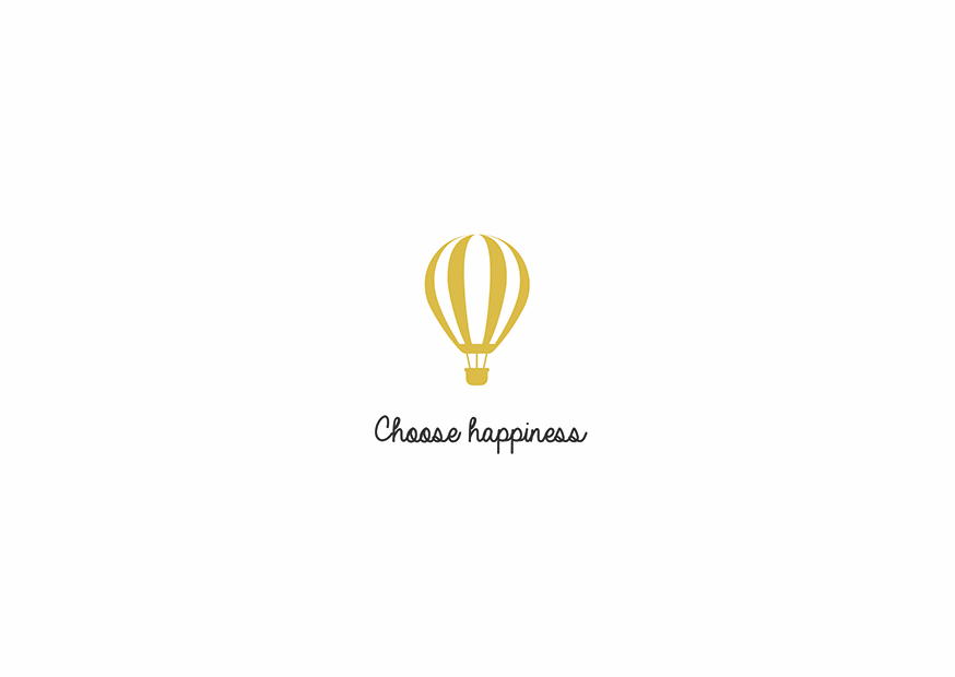 Choose Happiness Balloon Gold