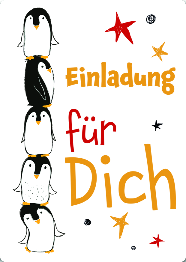GK MEHRSTÜCKPACKUNG EINLADUNG PINGUINE