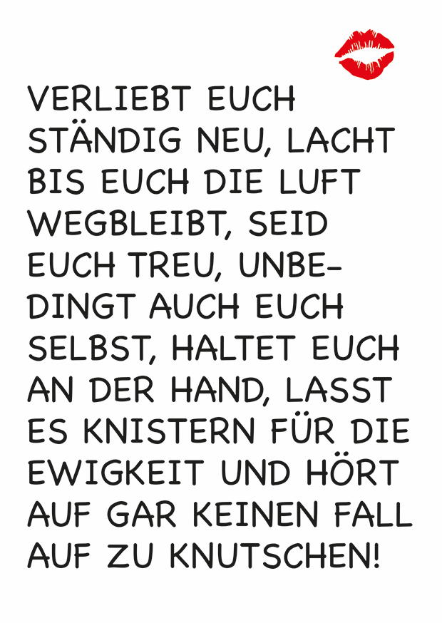 VERLIEBT EUCH STÄNDIG NEU