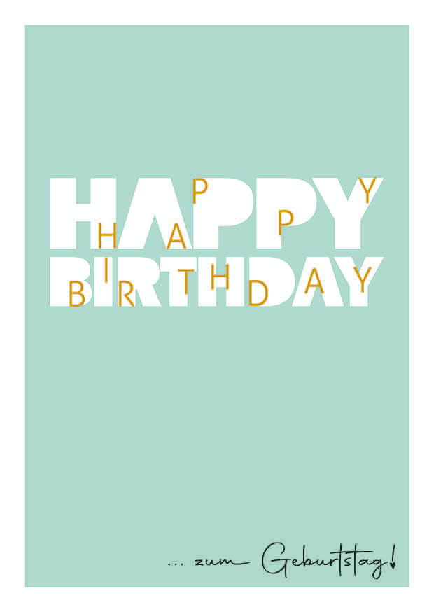 HAPPY BIRTHDAY ZUM GEBURTSTAG! BLAU