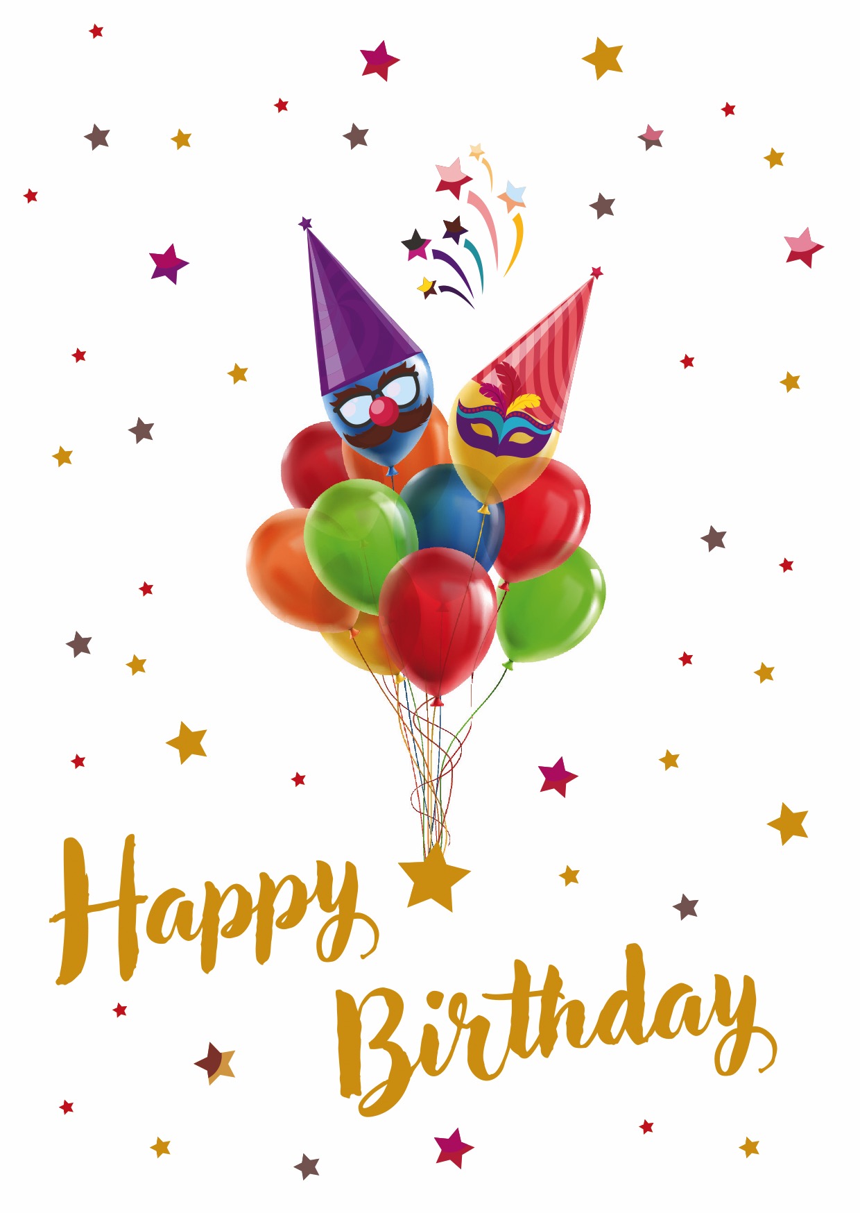 HAPPY BIRTHDAY BALLONS MASKEN