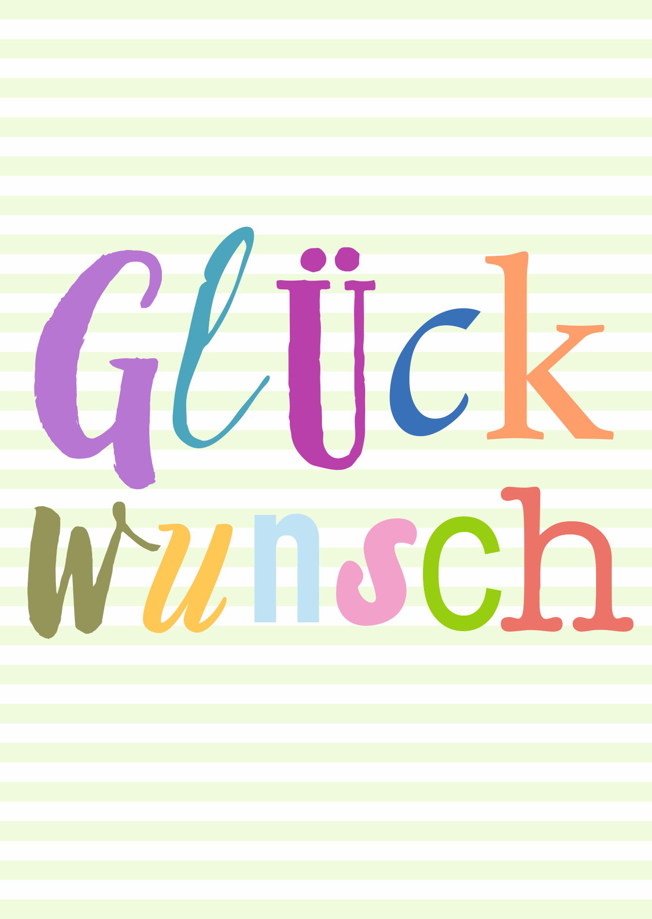 GLÜCKWUNSCH BUNT