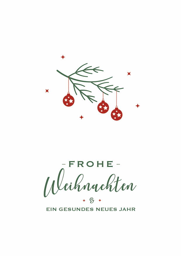 FROHE WEIHNACHTEN TANNENZWEIG