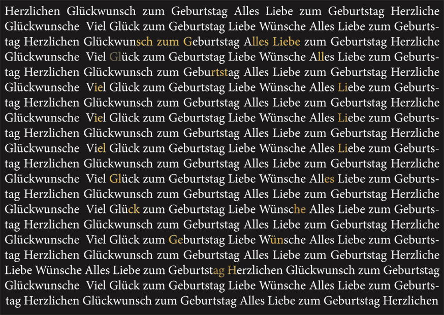 VIEL GLÜCK ZUM GEBURTSTAG