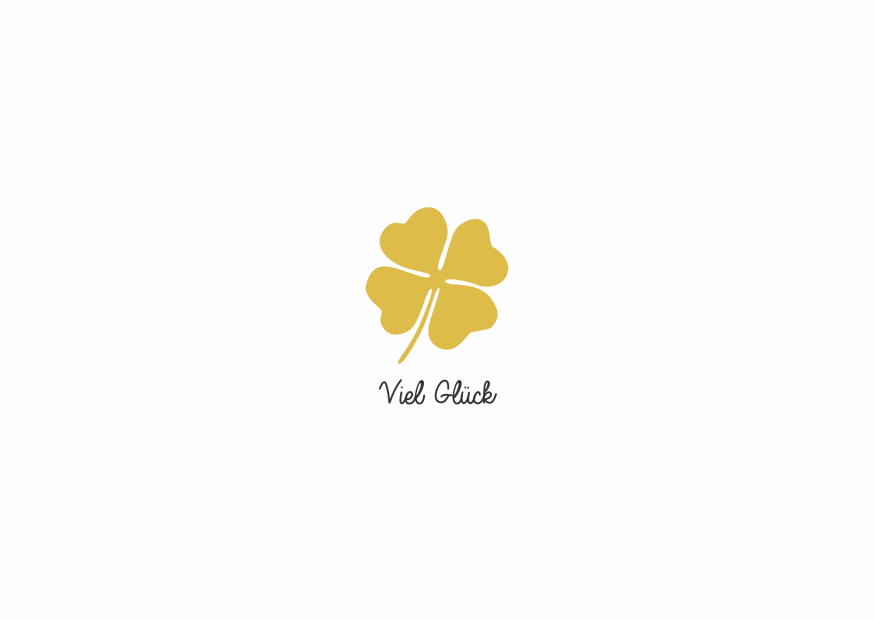 KLEEBLATT VIEL GLÜCK GOLD
