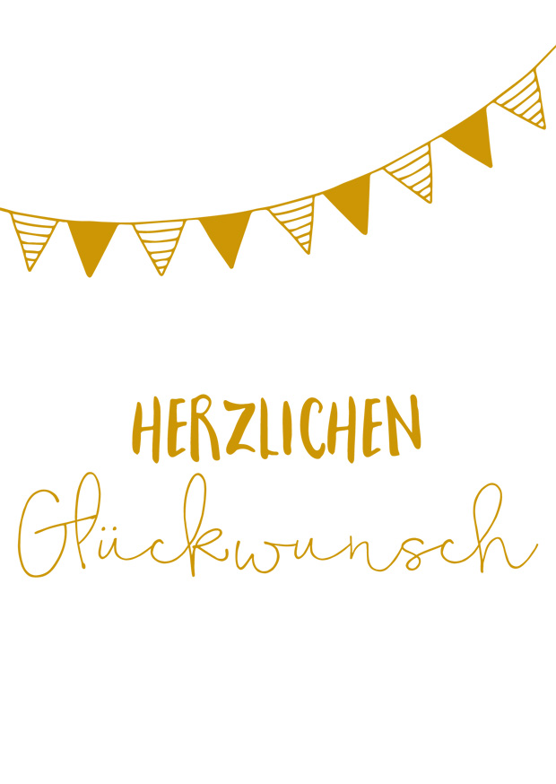 HERZLICHEN GLÜCKWUNSCH GIRLANDE