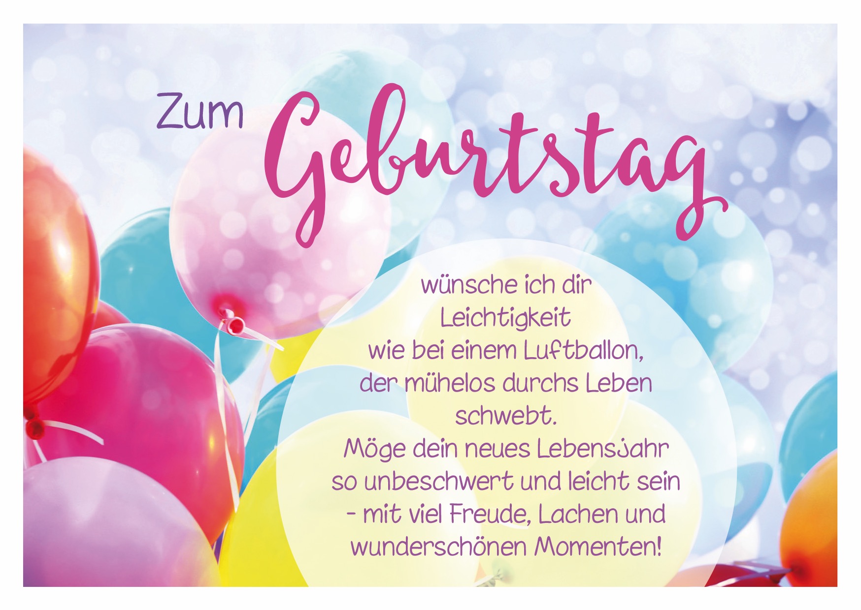 LEICHTIGKEIT WIE BEI EINEM LUFTBALLON