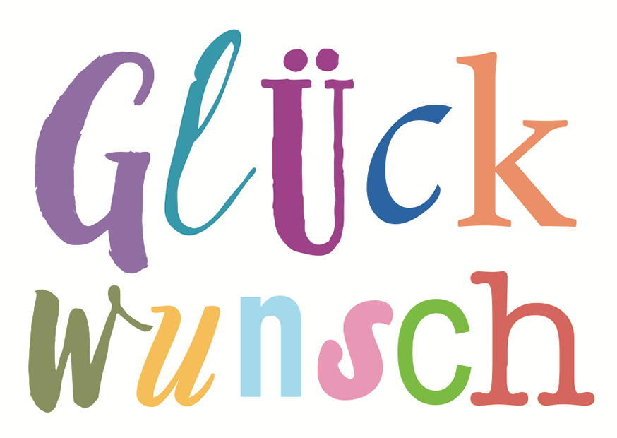 GLÜCKWUNSCH BUNT