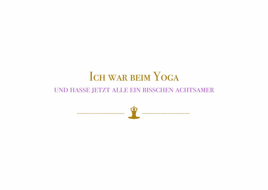 Ich War Beim Yoga