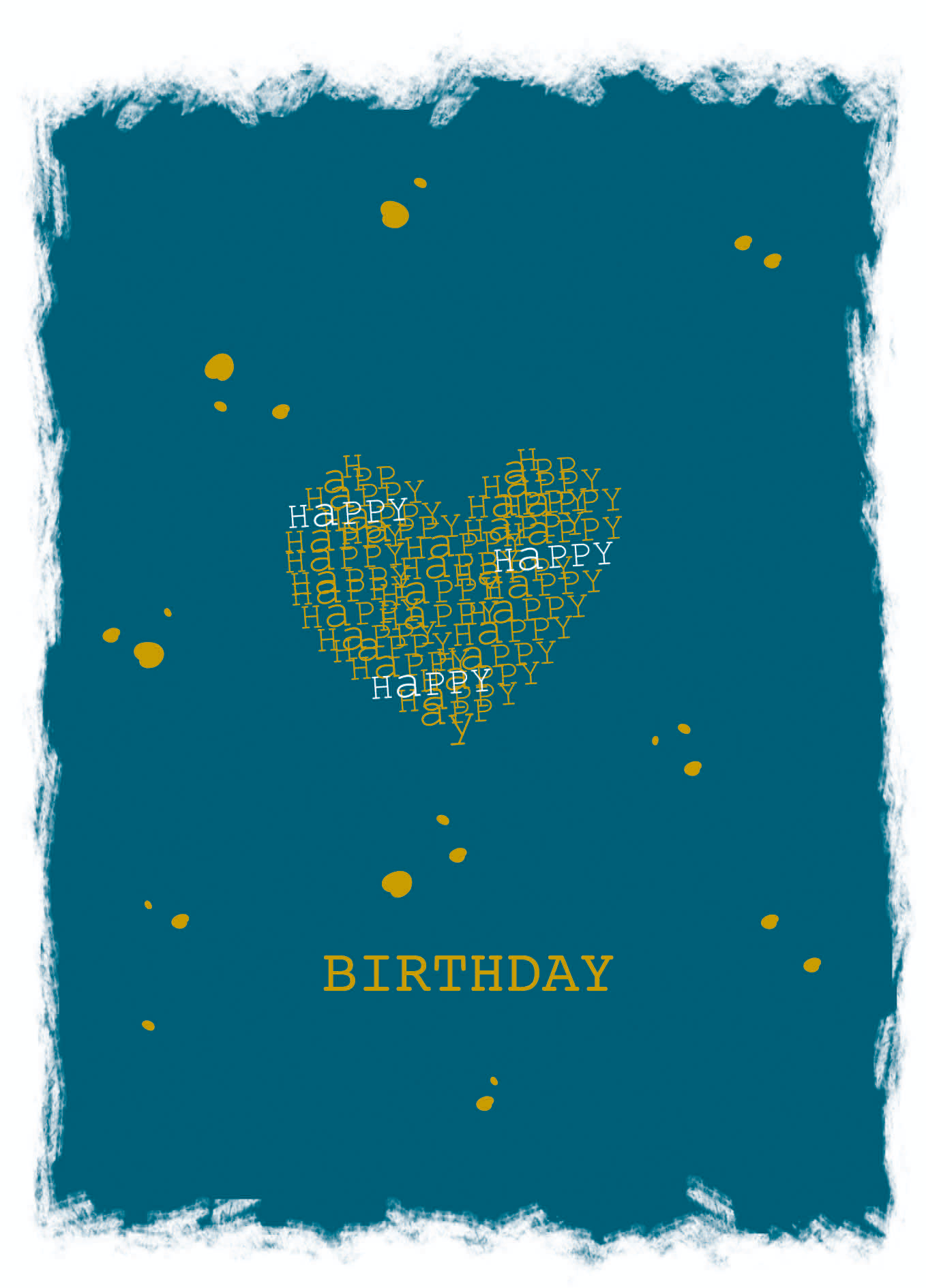 0109-6003 HAPPY BIRTHDAY HERZ TÜRKIS