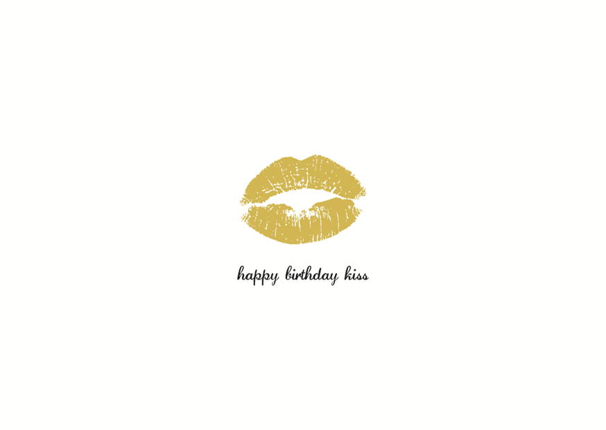 HAPPY BIRTHDAY KISS GOLD