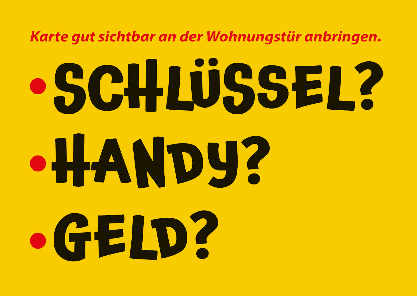SCHLÜSSEL HANDY GELD