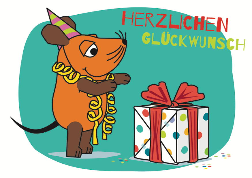 Herzlichen Glückwunsch Maus Und Paket