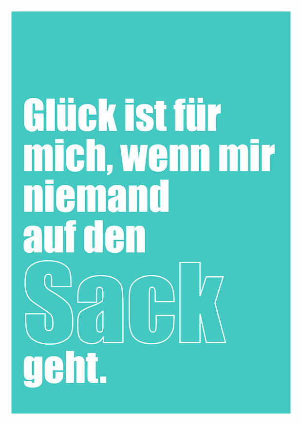 NIEMAND AUF DEN SACK GEHT