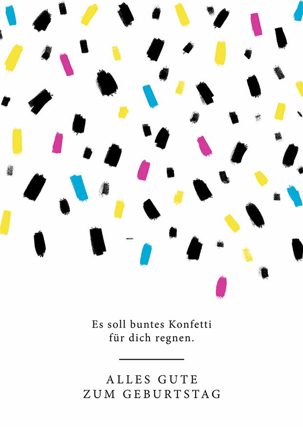 BUNTES KONFETTI FÜR DICH REGNEN