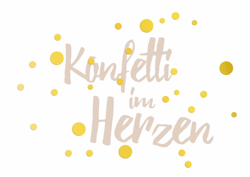 KONFETTI IM HERZEN GOLD