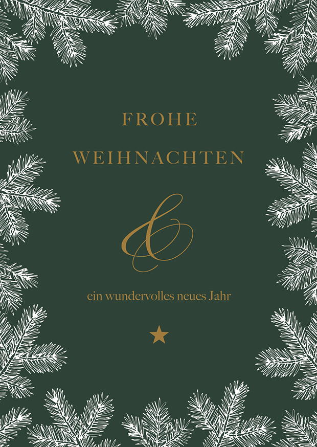 FROHE WEIHNACHTEN TANNENZWEIGE