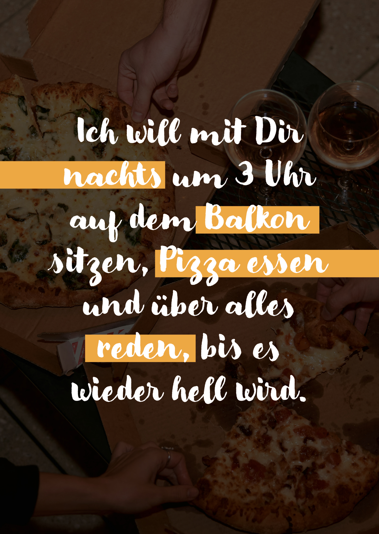 Ich Will Mit Dir Nachts Um 3 Uhr Auf Dem Balkon