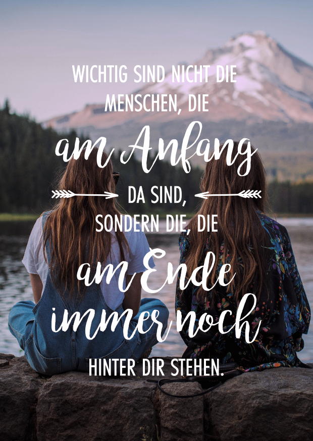 WICHTIG SIND NICHT DIE MENSCHEN, DIE AM ANFANG