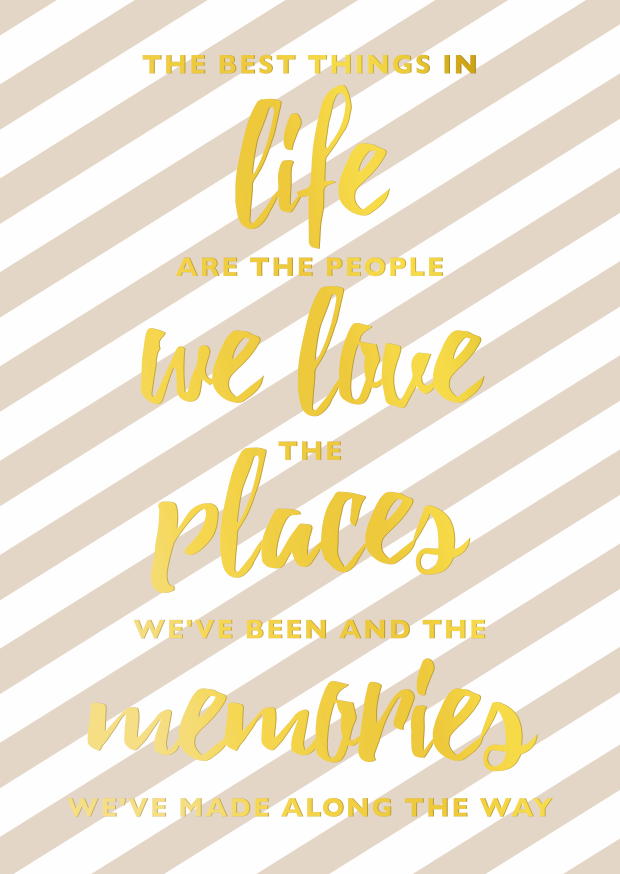 THE BEST THINGS IN LIFE GOLD
