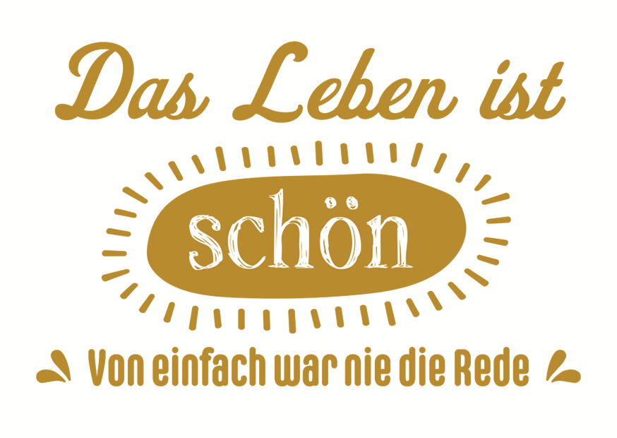 Das Leben Ist Schön - Magnete Gold