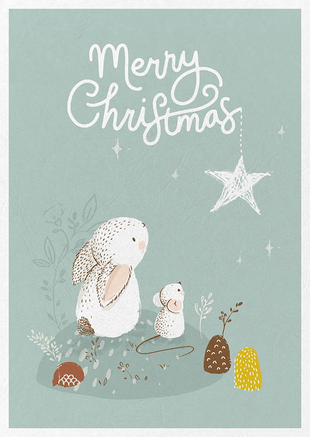 Merry Christmas Hase Maus
