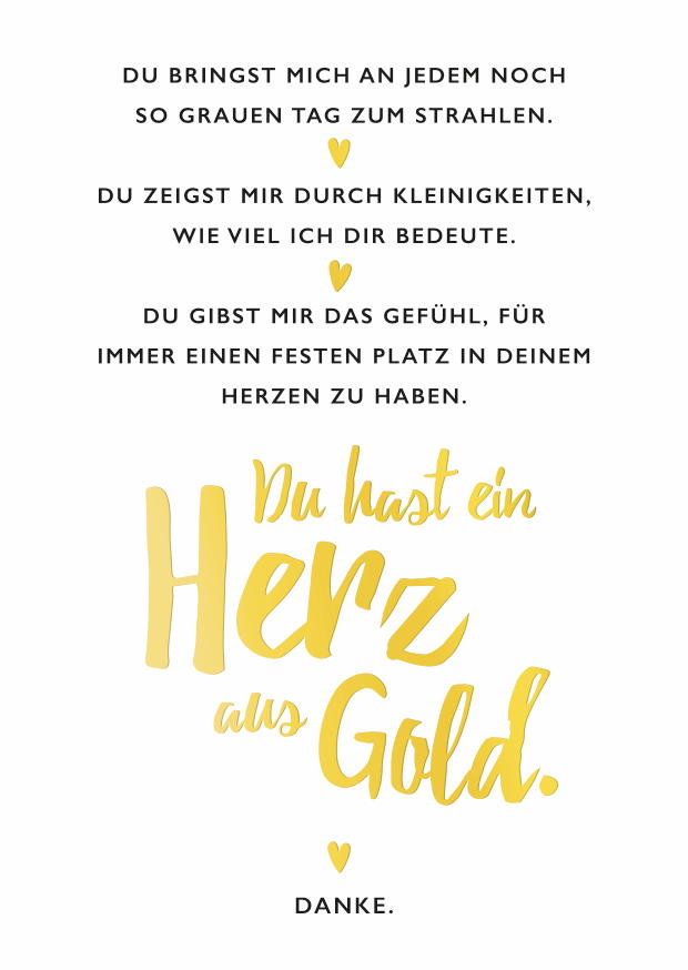 DU HAST EIN HERZ AUS GOLD GOLD