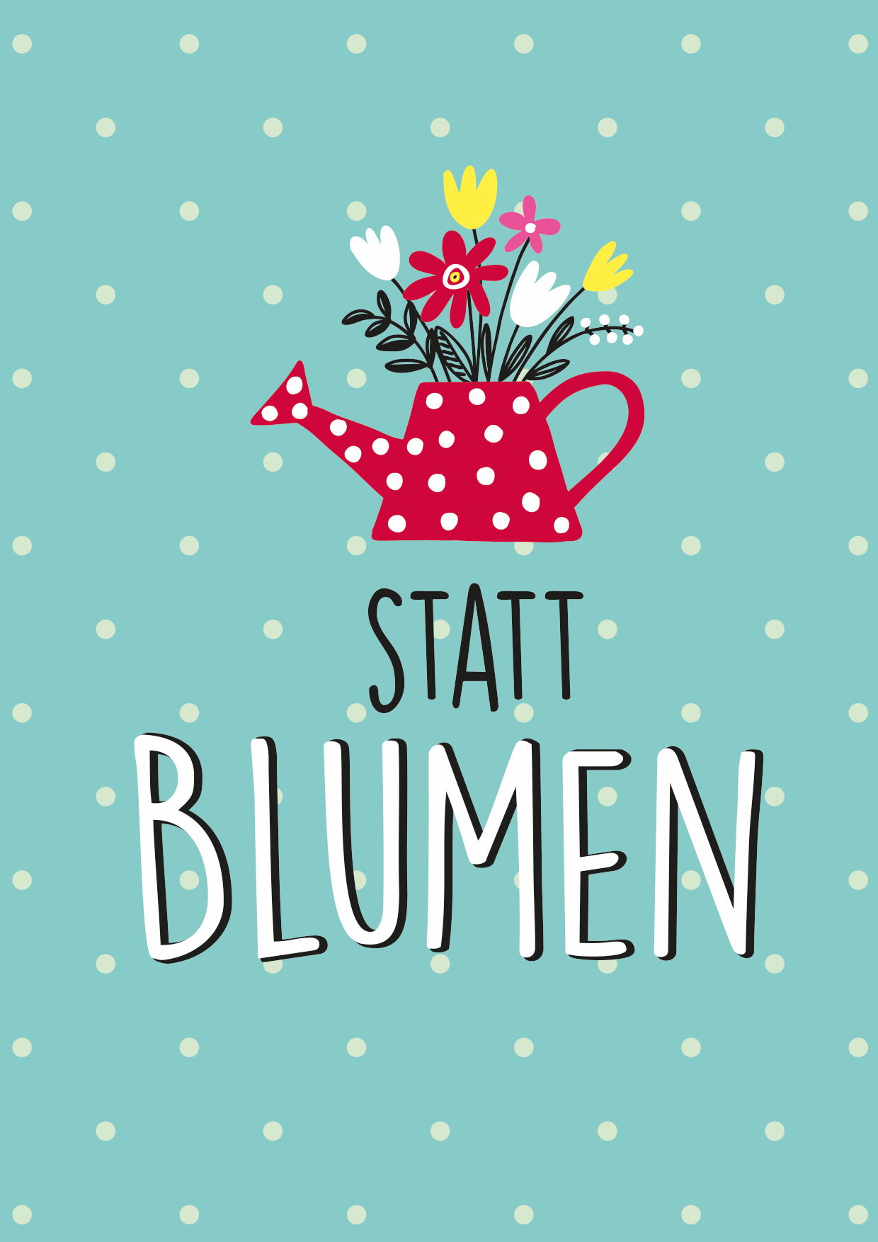 Schwammkarte Statt Blumen