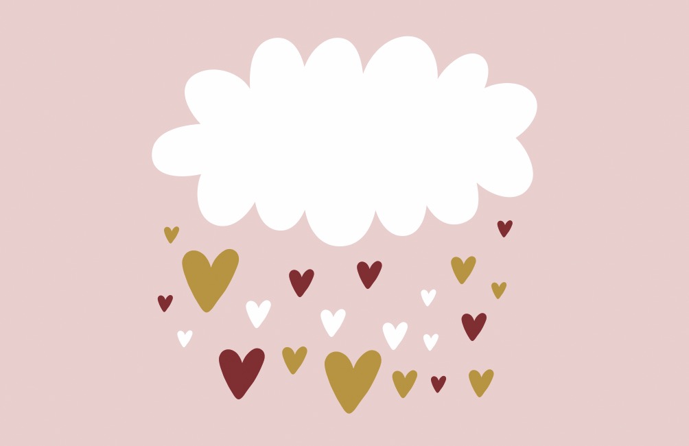 WOLKE MIT HERZEN - MAGNETE GOLD