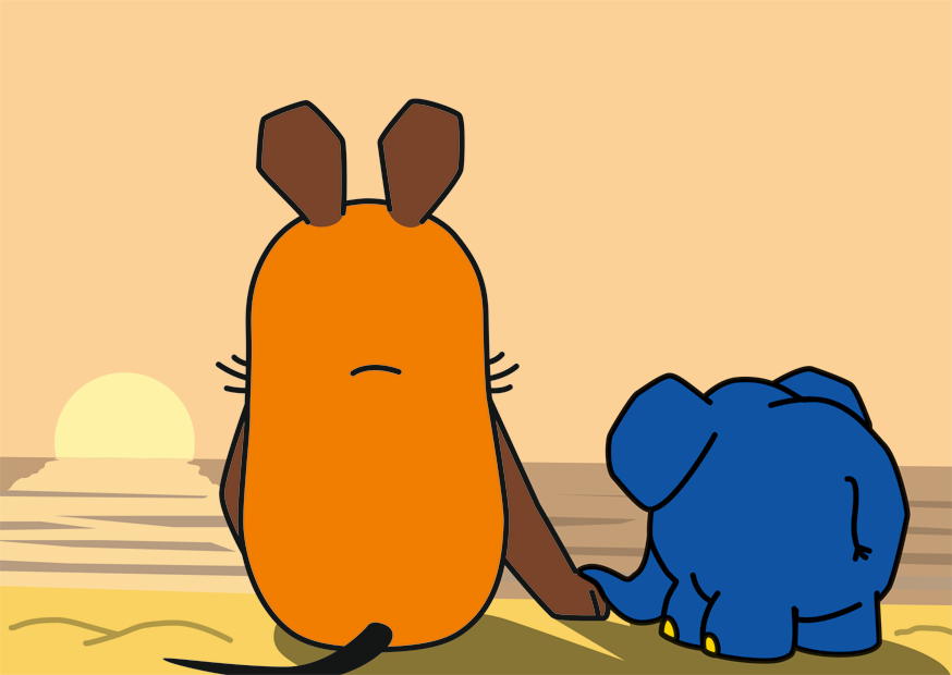 SONNENUNTERGANG MAUS ELEFANT