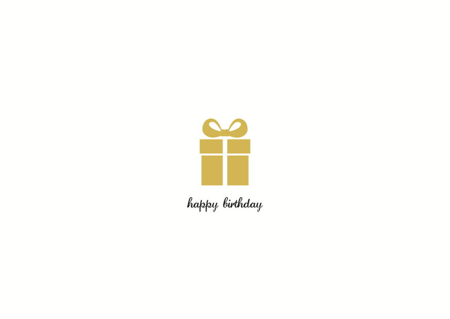 HAPPY BIRTHDAY GESCHENK GOLD