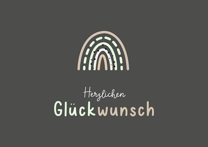HERZLICHEN GLÜCKWUNSCH REGENBOGEN
