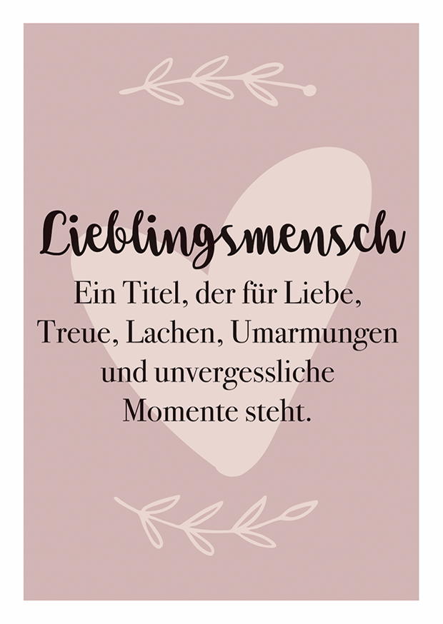 Lieblingsmensch Ein Titel, Der Für Liebe, Treue,