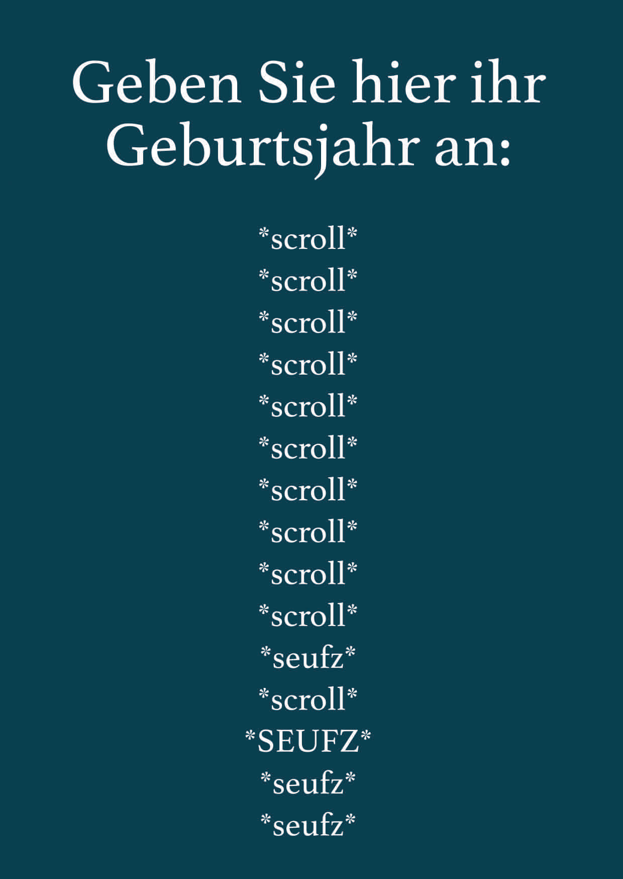 GEBURTSJAHR SCROLLEN