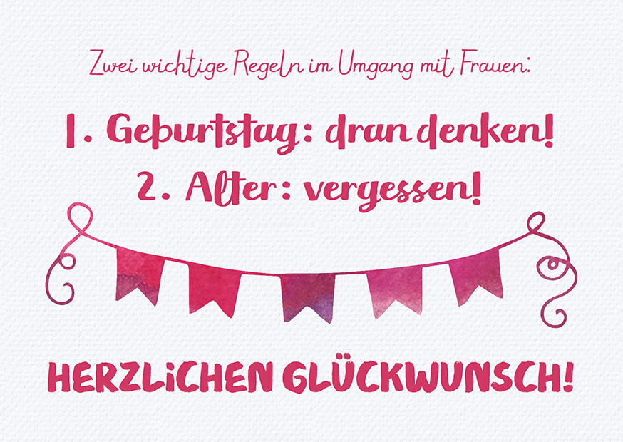 ZWEI WICHTIGE REGELN
